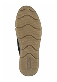 Semelle en caoutchouc avec un fond en gomme, présentant un motif de semelle en zigzag, identifiée avec la taille 37 et le logo de la marque "remonte."