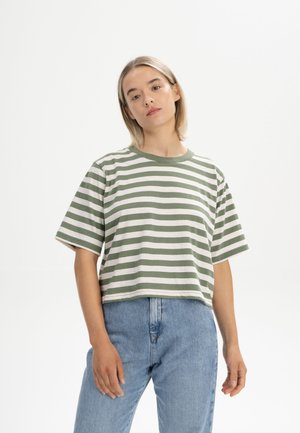 MELA DESNA STRIPES - T-Shirt print - thymian gestreift