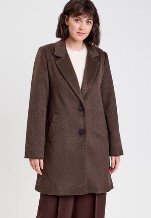 MIT KNÖPFEN - Manteau classique - marron foncé