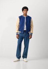 Schott Bomber Jacket - blue/beige