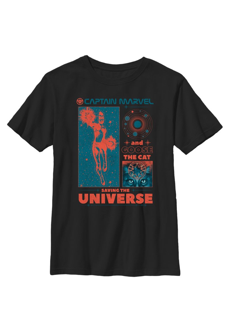 Marvel CAPTAIN MARVEL MOVIE GOOSE AND CAPT COLLAGE - T-shirt z nadrukiem