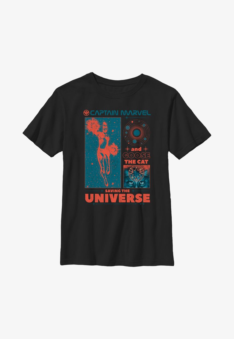 Marvel CAPTAIN MARVEL MOVIE GOOSE AND CAPT COLLAGE - T-shirt z nadrukiem