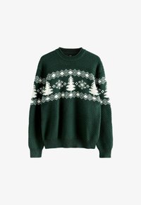 Non selezionato, dark green fairisle