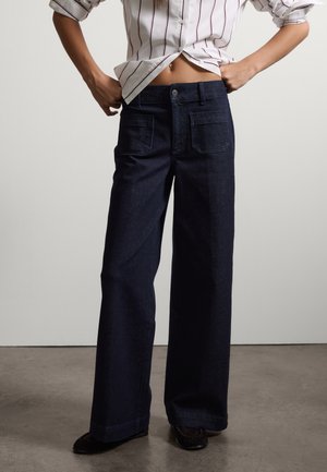 Stefanel, WIDE-LEG DENIM JEANS. - Wide Leg - dark blue