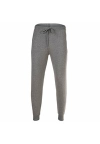 Grijze sweatpants gemaakt van zachte, textuurstof. Voorzien van een elastische tailleband met een trekkoord, geribde boorden en zijzakken.