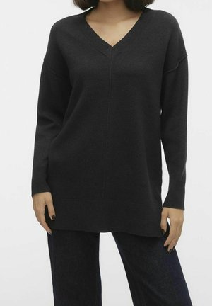 Pullover - mottled dark grey