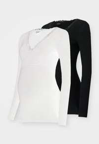 OLMNOMA LIFE WRAP 2 PACK - Majica z dolgimi rokavi - black/white