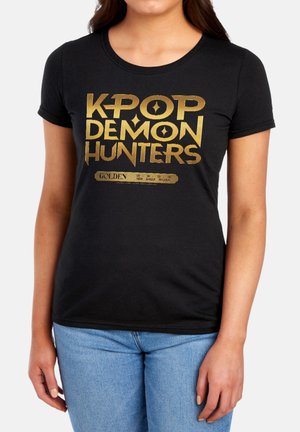 NETFLIX, KPOP DEMON HUNTERS GOLDEN TOUR COUNTDOWN - Print T-shirt - black