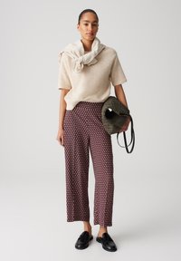 OPUS HIGH RISE CROPPED WIDE FIT - Broek - cassis