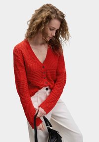 CROCHET - Kardigan - tomato