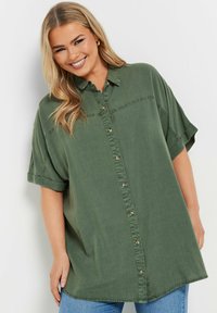 Yours Clothing SHORT SLEEVE   - Camicia - khaki