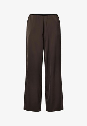 YAS, YASPELLA HW WIDE PANTS S. NOOS - Pantaloni - chocolate brown