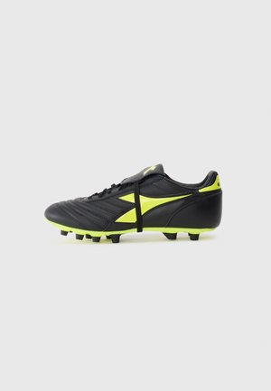 BRASIL ICON - Fotbollsskor fasta dobbar - black/fluo yellow