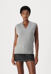 Johnstons of Elgin - GAUZY - Waistcoat - light grey Thumbnail Image 1