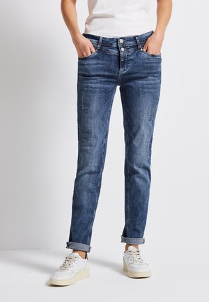 MIT DESTROYED DETAILS - Jeans Slim Fit - blau