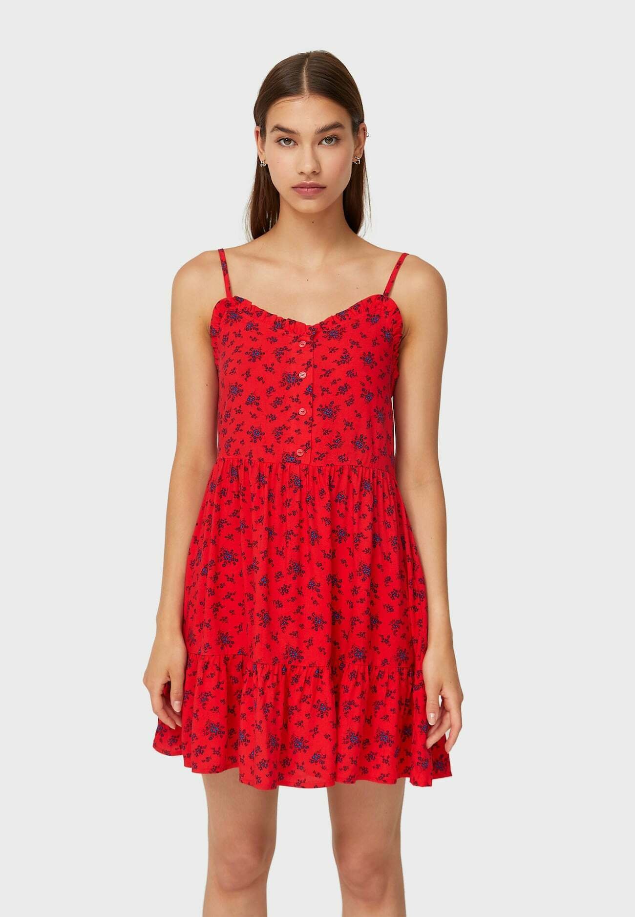 stradivarius robe rouge