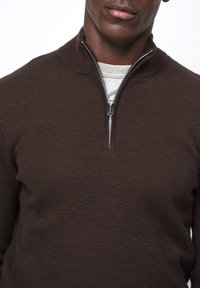 PROFUOMO 1/2 ZIP - Maglione - dark brown