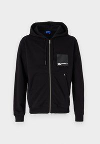 TONAL LOGO ZIP HOODIE - Zip-up sweatshirt - black