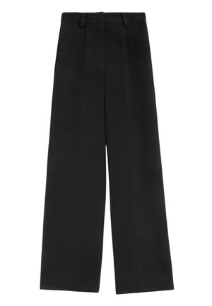 Marks & Spencer CREPE TAB DETAIL WIDE LEG - Pantalones - black