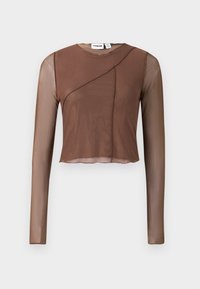 NMARUBA OVERLOCK - T-shirt à manches longues - chocolate brown