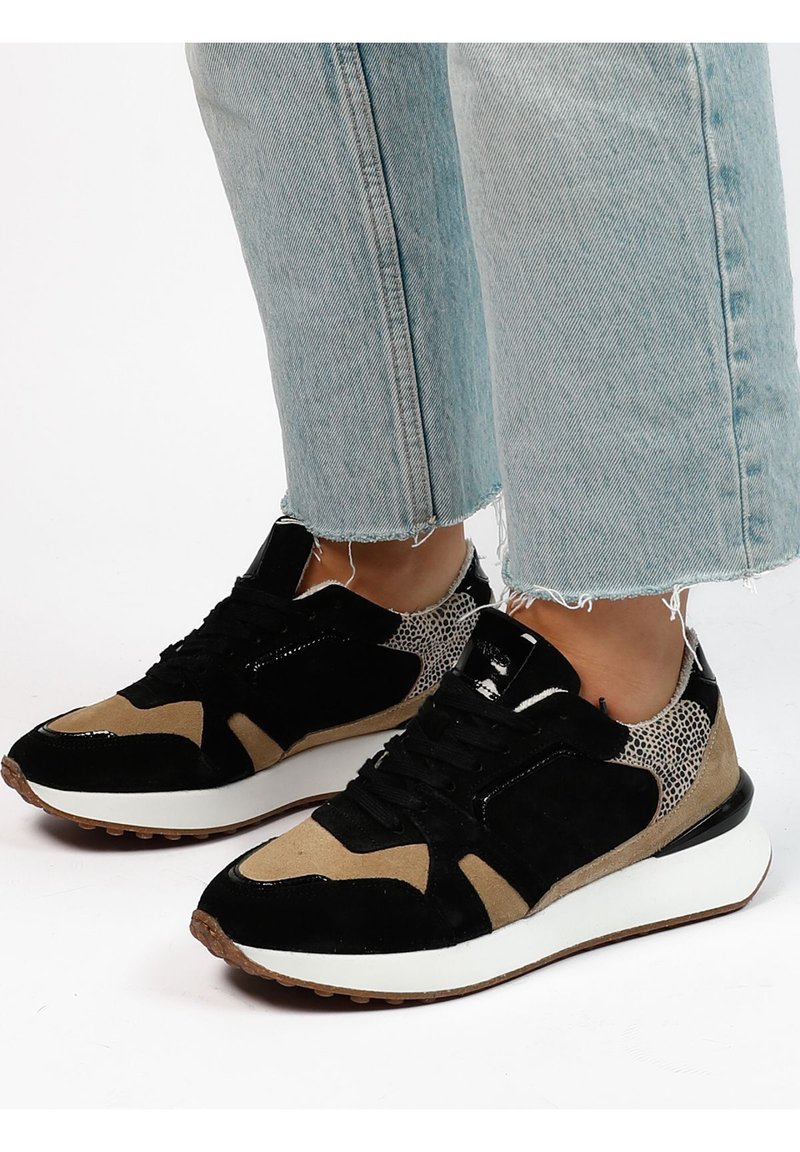 Manfield MIT DETAILS - Sneakers laag - schwarz