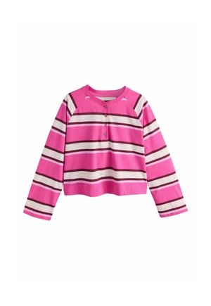 REGULAR FIT - LONG SLEEVE GRAPHIC HENLEY STRIPE - Langærmet T-shirt - pink stripe