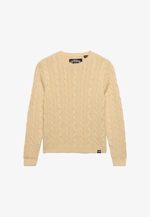 Superdry & Co, SUPERDRY ESSENTIALS SD&CO CABLE KNIT JUMPER.. - Strickpullover - yellow haze