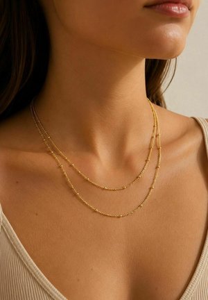 SNÖ of Sweden, AMSTERDAM DOUBLE CHAIN NECK 45 - Necklace - plain g