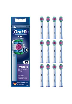 ORAL-B AUFSTECKBÜRSTEN - PRO - 3D WHITE - 12ER PACK - WHITE - Replacement heads - white