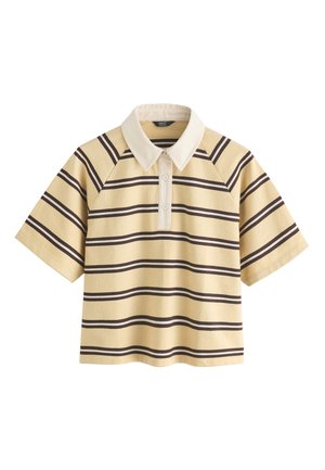 Next, Poloshirt - yellow/brown stripe