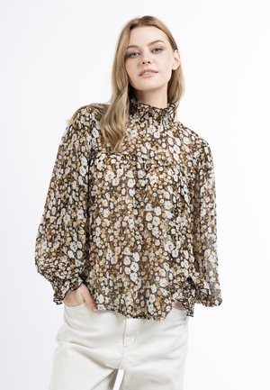 DreiMaster, DREIMASTER BLUSENSHIRT - Blouse - braun mehrfarbig