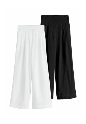 PETITE FIT - PLEATED  2 PACK - Nadrágok - black white