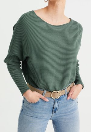 Pullover - mottled green