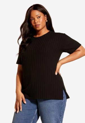 SIDE SPLIT - Bluse - black