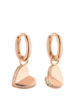 FOLDED HEART - Øreringe - roségold-coloured