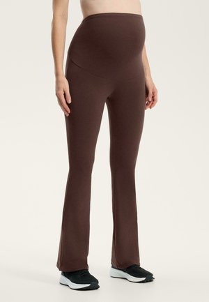 MATERNITY COMFORT FLARE - Nadrágok - dark brown