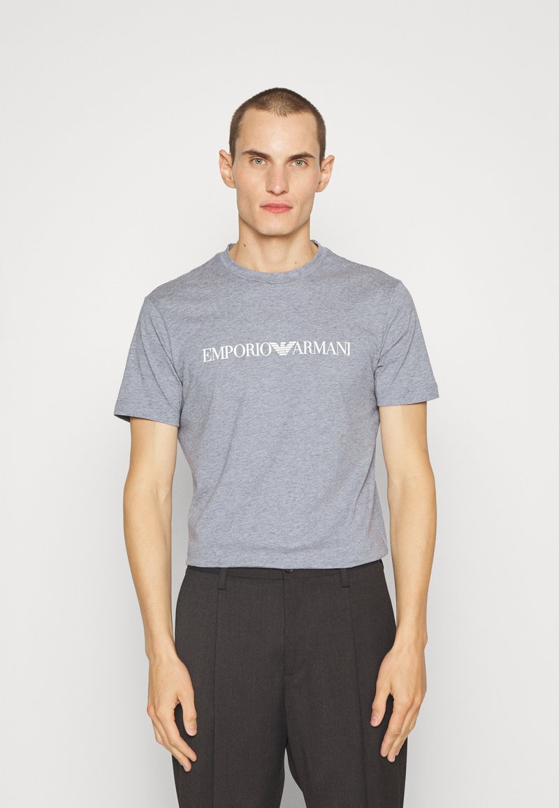 Emporio Armani Tričko s potlačou - grigio chiaro