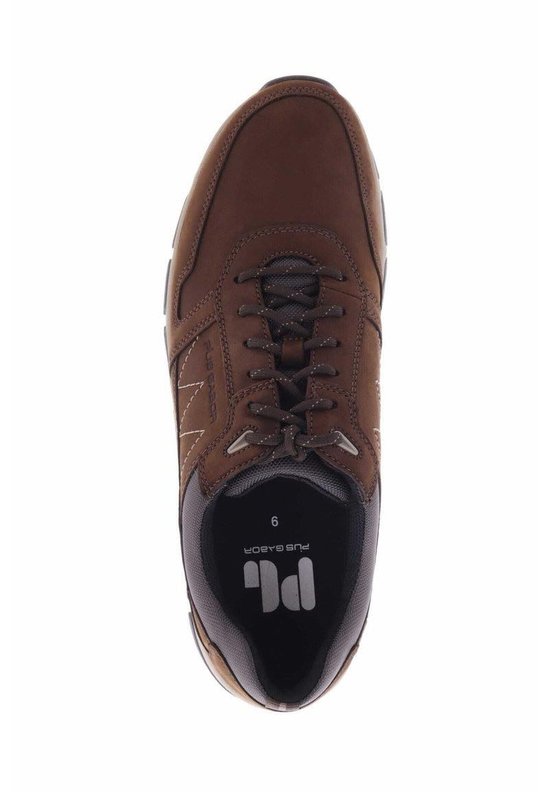 Pius Gabor Sneaker Basse Uomo In Pelle Certificata - Plantare Intercambiabile E Intersuola In Sughero - Marrone Espresso 45 EU