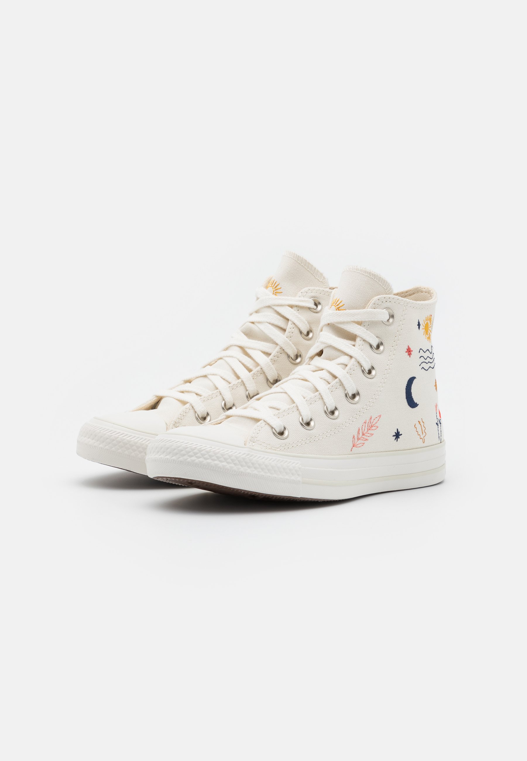 converse all star hi trainers vintage white egret black love