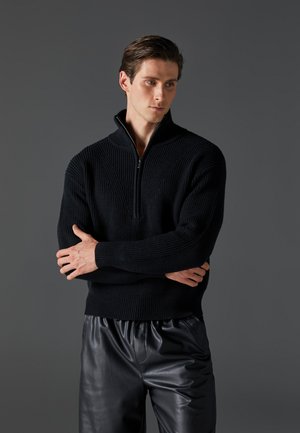 WOOL MIX JUMPER - Pulóver - black