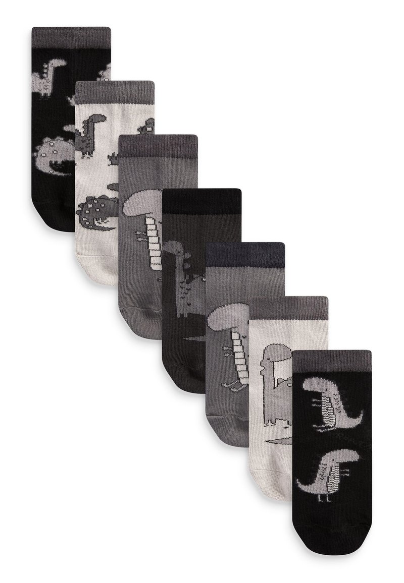 Next 7 PACK RICH YOUNGER - Socken - black grey dinosaur