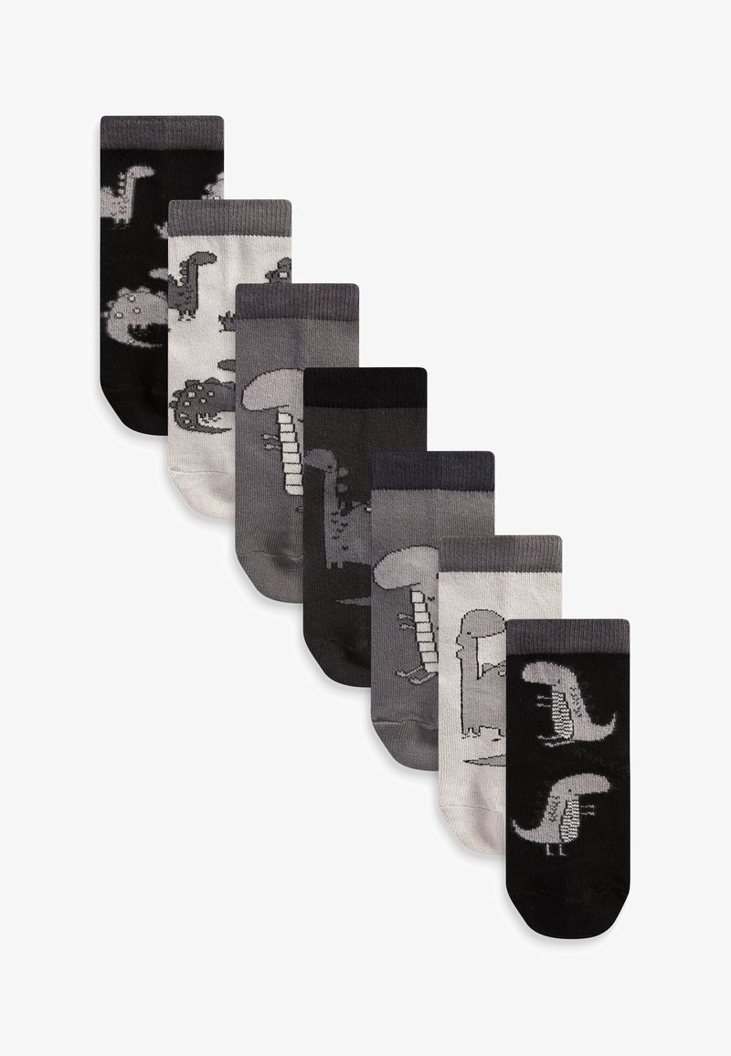 Next 7 PACK RICH YOUNGER - Nogavice - black grey dinosaur