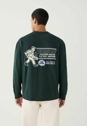 REGULAR FIT GRAPHIC - Long sleeved top - green