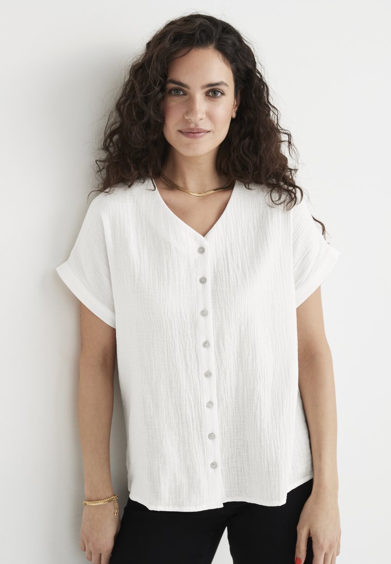 Cellbes of Sweden BUTTONED THROUGH IN GAUZE Blouse white/wit