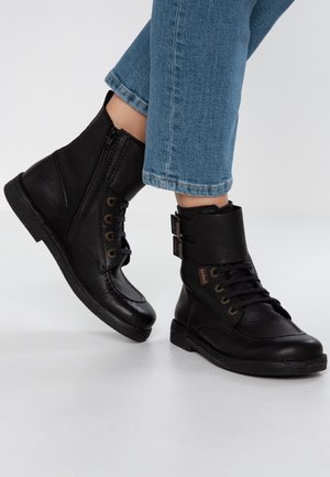 Lace-up ankle boots - black