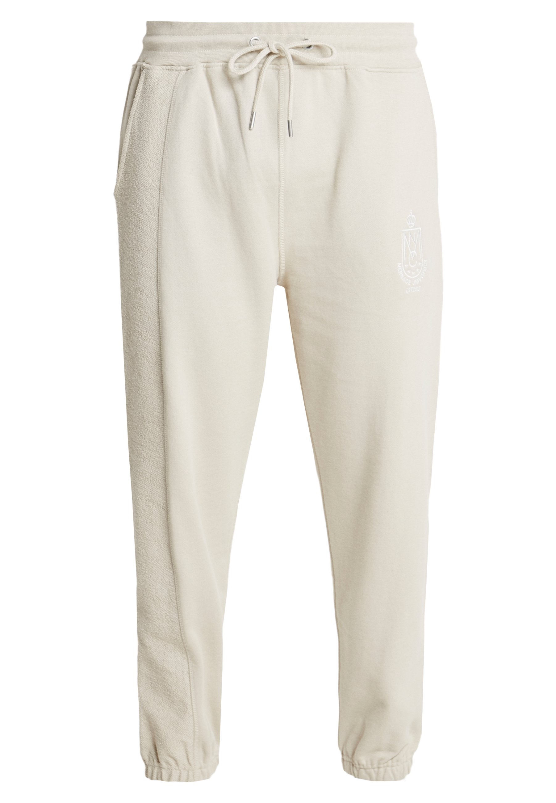 Mennace CONTRAST TEXTURE COLLEGE Joggebukse beige Mennace CONTRAST TEXTURE COLLEGE Joggebukse beige