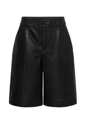 My Essential Wardrobe, MWAKELA BERMUDA SHORTS - Leren broek - black