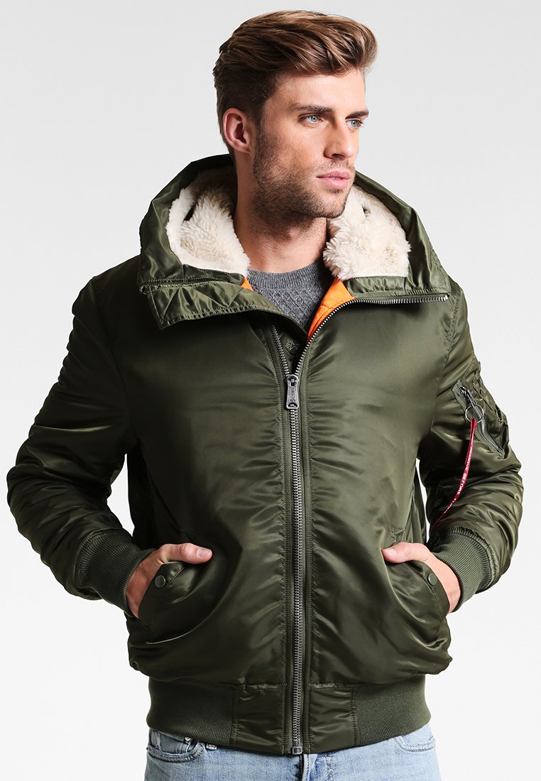 Alpha Industries - MA-1 HOODED - Lahka jakna - dark green, Povečajte