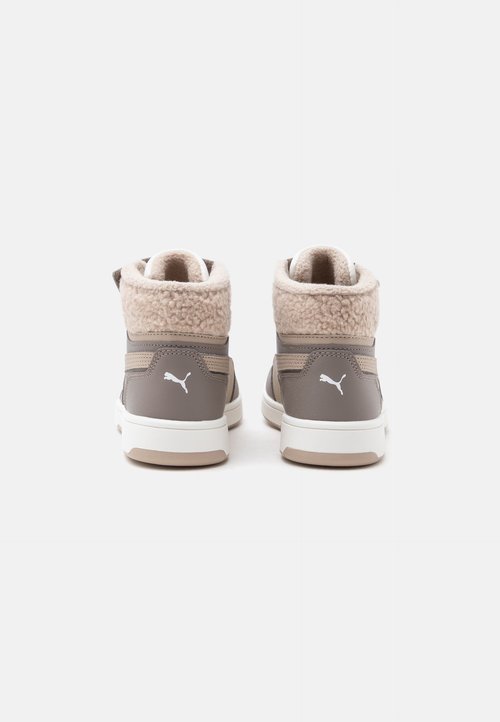 PUMA REBOUND SLAM MID COZY UNISEX - High-top trainers - mouse gray/birch/warm white — photo 3