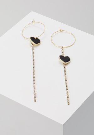 NADINE - Earrings - gold-coloured/crystal/schwarz